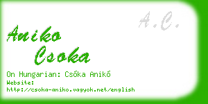 aniko csoka business card